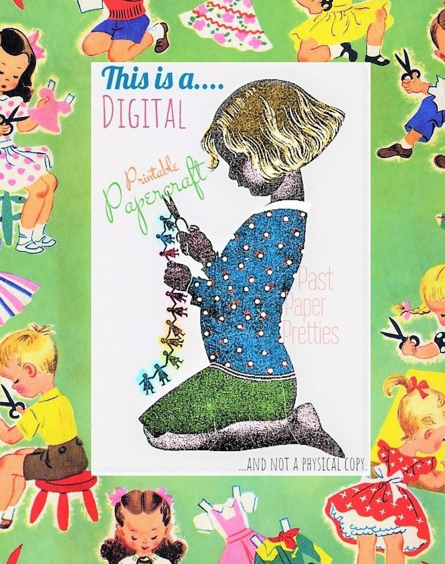 Vintage Paper Dolls Costume Dolls Belles of the Civil War Years 1962 PDF Printable Instant Digital Download 4 Cute Southern Dolls