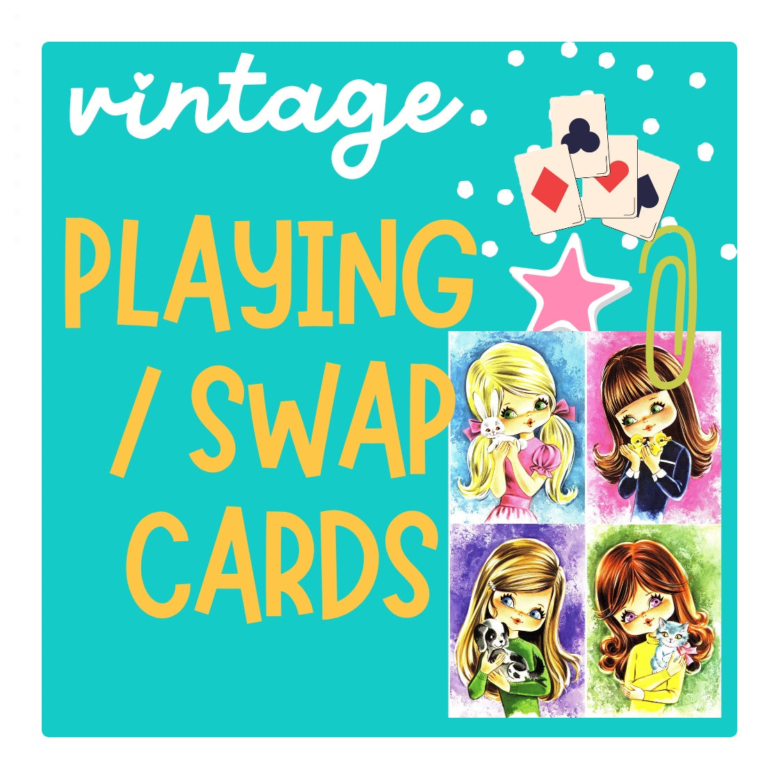 Vintage Playing / Swap Cards – Past Paper Pretties Printables