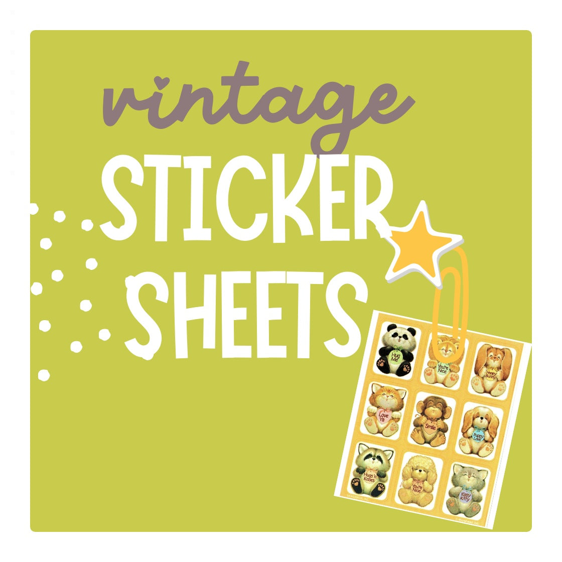 Vintage Sticker Sheets