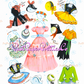 Vintage Paper Dolls Pretty Figure Skaters Ice Festival 1957 Printable PDF Instant Digital Download Figure Skating Clipart
