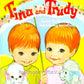 Vintage Paper Dolls Tina and Trudy Twin Dolls with Matching Wardrobes 1967 Printable PDF Instant Digital Download Cute Little Girls