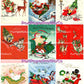 Vintage Christmas Sleighs Collage Sheets Retro MCM 62 Card Images PDF Instant Digital Download Merry Kitschmas Xmas Clipart
