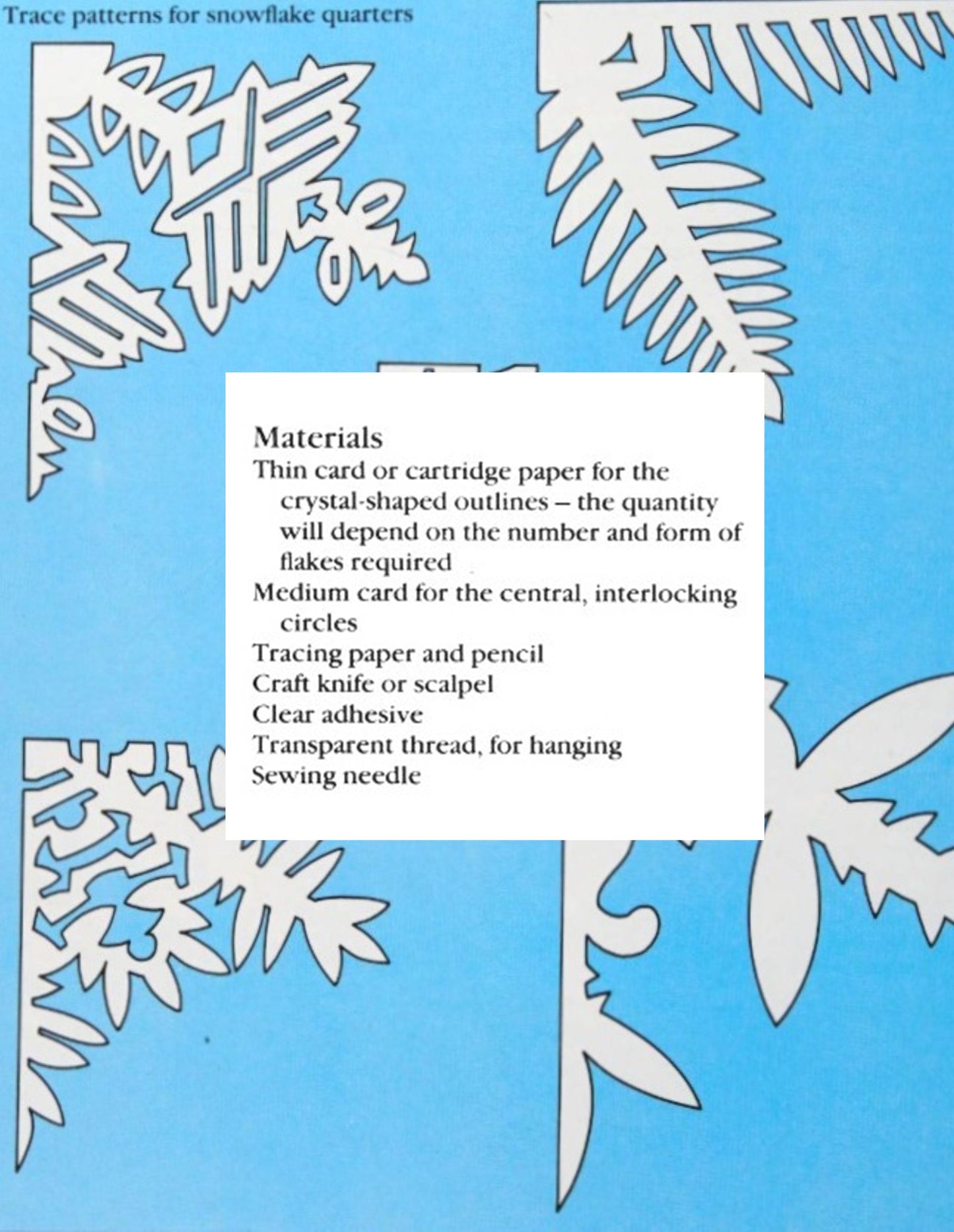 Vintage Christmas Crystal Snowflake Ornaments Printable Paper Craft PDF Instant Digital Download 2D or 3D Flakes