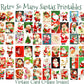 Vintage Printable Christmas Cards So Many Santas Collage Collection ALL Mid Century Santa Claus 72 Images PDF Instant Digital Download