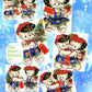 Vintage Printable Cute Folk Art Snowman Snowlady Christmas Card Images PDF Instant Digital Download Kitsch Snow Couple Clipart