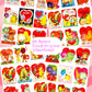 Vintage Food-In-Love Valentine Cards Images Anthropomorphic Fruit Veggies Couples Collage Sheets Printable PDF Instant Digital Download