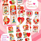 27 Vintage Big Eyed Children Valentine Cards Collage Sheets Cute Kitsch Girls Boys Printable PDF Instant Digital Download 1930s