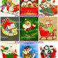 Vintage Christmas Sleighs Collage Sheets Retro MCM 62 Card Images PDF Instant Digital Download Merry Kitschmas Xmas Clipart