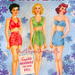 Vintage Paper Dolls 3 Wood Dolls Glamorous 1940s Ladies Printable PDF Instant Digital Download Gorgeous Wardrobe Clipart