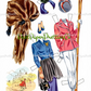 Vintage Paper Dolls 3 Wood Dolls Glamorous 1940s Ladies Printable PDF Instant Digital Download Gorgeous Wardrobe Clipart