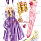 Vintage Paper Dolls 3 Wood Dolls Glamorous 1940s Ladies Printable PDF Instant Digital Download Gorgeous Wardrobe Clipart