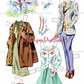 Vintage Paper Dolls 3 Wood Dolls Glamorous 1940s Ladies Printable PDF Instant Digital Download Gorgeous Wardrobe Clipart