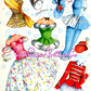 Vintage Paper Dolls Pretty Figure Skaters Ice Festival 1957 Printable PDF Instant Digital Download Figure Skating Clipart