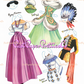 Vintage Paper Dolls Pretty Figure Skaters Ice Festival 1957 Printable PDF Instant Digital Download Figure Skating Clipart