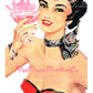 Vintage Printable Christmas New Years Cocktail Glam Girl Mid Century Mod Image 1950s PDF Instant Digital Download Holiday Party Lady Clipart