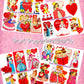 Vintage Valentines Queen Of Hearts Collage Sheets Printable Instant Digital Download Cute Kitsch Royal Ladies Themed Clip Art 24 Images
