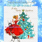 Vintage Printable Pretty Lady Sparkly Glitter Tree Christmas Card Image Retro 1950s Instant Digital Download Merry Kitschmas Clipart