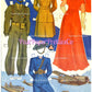 Vintage Paper Dolls Air Land and Sea WWII Air Force Army Navy Military Dolls 1943 Printable PDF Instant Digital Download Wartime Clipart
