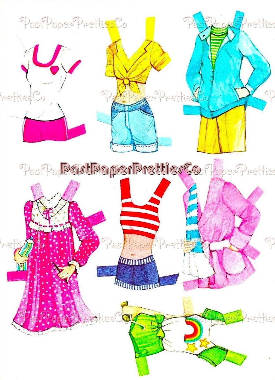 Vintage Paper Dolls Best Friends Playset 1983 Printable PDF Instant Digital Download Retro 80s Childhood BFF Clip Art