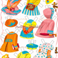 Vintage CUTE Baby Paper Dolls Dolls with Cloth-Like Clothes Printable PDF Instant Digital Download Sweet Kitsch MCM Babies Toddlers Clip Art