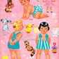 Vintage CUTE Baby Paper Dolls Dolls with Cloth-Like Clothes Printable PDF Instant Digital Download Sweet Kitsch MCM Babies Toddlers Clip Art