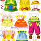 Vintage CUTE Baby Paper Dolls Dolls with Cloth-Like Clothes Printable PDF Instant Digital Download Sweet Kitsch MCM Babies Toddlers Clip Art