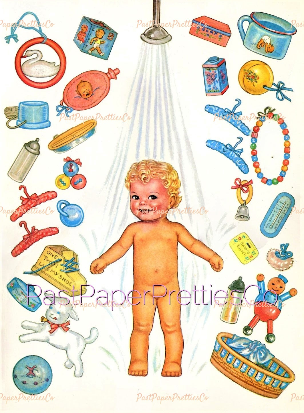Vintage Paper Dolls Baby Shower 1942 Cute Adorable Babies Toddlers Printable PDF Instant Digital Download 8 Kitschy Baby Dolls Clip Art