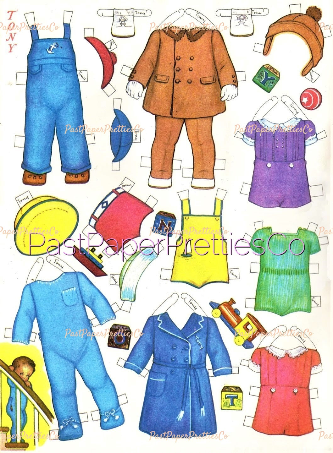 Vintage Paper Dolls Baby Shower 1942 Cute Adorable Babies Toddlers Printable PDF Instant Digital Download 8 Kitschy Baby Dolls Clip Art