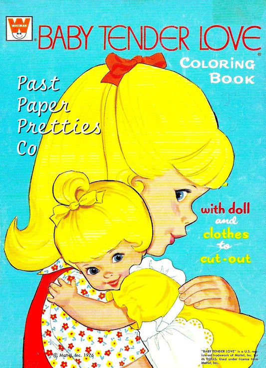 Vintage Printable Coloring Book Baby Tender Love Doll 1976 PDF Instant Digital Download Cute Childhood Toy Doll 52 Pages