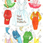 Vintage Paper Dolls Ballet Cut-Outs 1964 PDF Printable Instant Digital Download 5 Cute Kitsch Ballerina Dancer Girls Clip Art
