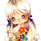 Vintage Printable Pretty Big Eyed Girls Retro Romantic 1970s Postcard Images PDF Instant Digital Download Cute Kitsch Kawaii Mod Girls