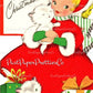 Vintage Printable Little Christmas Girl and Her Kittens Card Image Retro 1950s PDF Instant Digital Download Kitsch Kawaii Clipart JPEG PNG