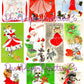 Vintage Christmas Printable MCM Poodles and Ladies Christmas Card Collage Images PDF Instant Digital Download Pretty Holiday Girls and Dogs