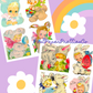 Vintage Easter Card Bunny Suit Babies Images 8 Cute Kitsch Printable Collage and Single Cards PDF Instant Digital Download MCM Clip Art