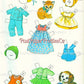Vintage Paper Dolls Cute Quintuplets Cut-Outs 1964 PDF Printable Instant Digital Download Siblings Clipart