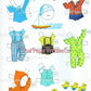 Vintage Paper Dolls Cute Quintuplets Cut-Outs 1964 PDF Printable Instant Digital Download Siblings Clipart