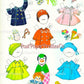 Vintage Paper Dolls Cute Quintuplets Cut-Outs 1964 PDF Printable Instant Digital Download Siblings Clipart