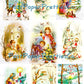Vintage Printable Christmas Forest Friends Card 108 Images Collage Sheets Animal Santa Snowmen Kids Friendship PDF Instant Digital Download