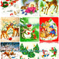 Vintage Printable Christmas Forest Friends Card 108 Images Collage Sheets Animal Santa Snowmen Kids Friendship PDF Instant Digital Download