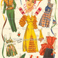 Vintage Paper Dolls Girlfriends 1944 Printable PDF Instant Digital Download 5 Pretty Girl Friends Forties Dolls Clip Art