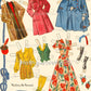 Vintage Paper Dolls Girlfriends 1944 Printable PDF Instant Digital Download 5 Pretty Girl Friends Forties Dolls Clip Art