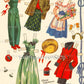 Vintage Paper Dolls Girlfriends 1944 Printable PDF Instant Digital Download 5 Pretty Girl Friends Forties Dolls Clip Art