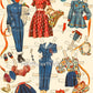 Vintage Paper Dolls Girlfriends 1944 Printable PDF Instant Digital Download 5 Pretty Girl Friends Forties Dolls Clip Art