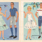 Vintage Paper Dolls The Heavenly Blue Wedding c. 1955 Printable PDF Instant Digital Download Wedding 6 Bridal Party Dolls & Clothes Clip Art