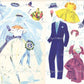 Vintage Paper Dolls The Heavenly Blue Wedding c. 1955 Printable PDF Instant Digital Download Wedding 6 Bridal Party Dolls & Clothes Clip Art