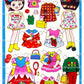 Vintage Printable Japanese Paper Dolls Cute Children Girls Boy Collage Sheets Kawaii Paper Toys PDF Instant Digital Download 4 Sheets