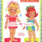 Vintage Paper Dolls Little Miss Christmas and Holly-Belle 1965 Printable PDF Instant Digital Download Kawaii Kitschy Cute Girls Clip Art