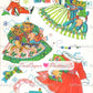 Vintage Paper Dolls Little Miss Christmas and Holly-Belle 1965 Printable PDF Instant Digital Download Kawaii Kitschy Cute Girls Clip Art