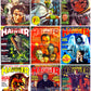 Vintage Retro Movie Monster Magazine Covers Collage Images Halloween PDF Instant Digital Download 24x9 Printable Sheets Spooky MCM Creatures