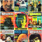 Vintage Retro Movie Monster Magazine Covers Collage Images Halloween PDF Instant Digital Download 24x9 Printable Sheets Spooky MCM Creatures